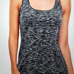 Ladies black loose fitting tank top